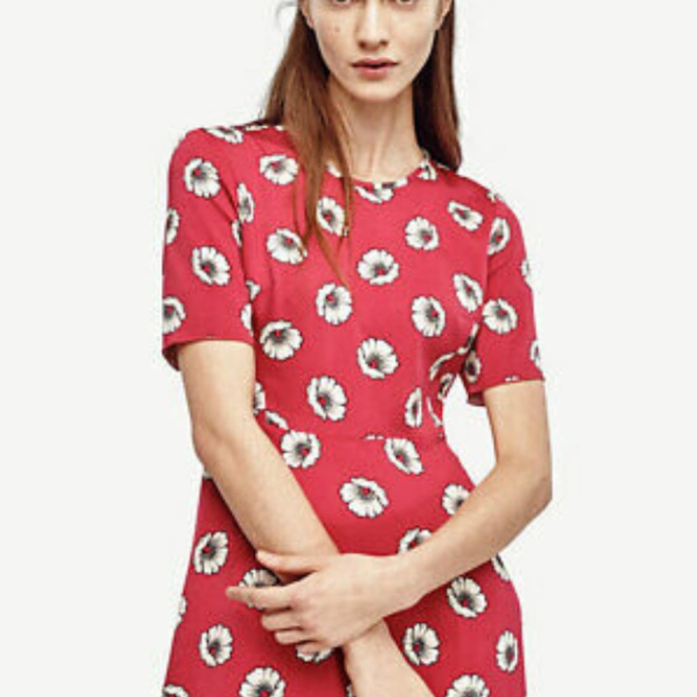 ANN TAYLOR dress pink floral size: 00P